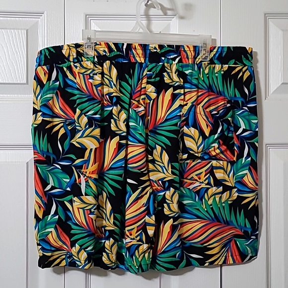 NWT Coofandy Hawaiian Shirt & Shorts Set, Medium, Multicolored Palm Fronds - Picture 9 of 10